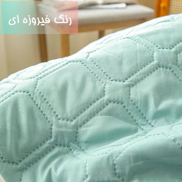 کاور ضدآب و دکوراتیو تشک خوشخواب سایز ۱۸۰ فیروزه ای
