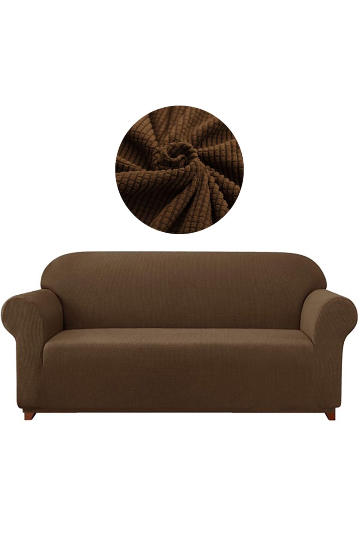 کاور رنگ قهوه ای جنس ژاکارد لاکرا آماده و وارداتی