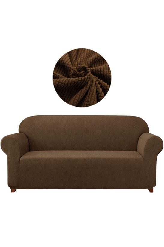 کاور رنگ قهوه ای جنس ژاکارد لاکرا آماده و وارداتی